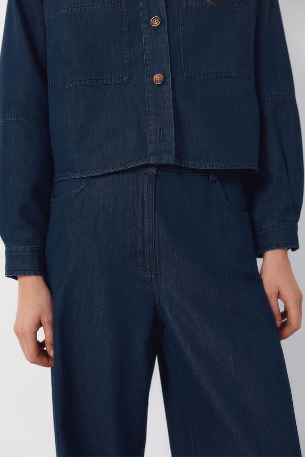 Cortefiel Soft palazzo jeans Blue