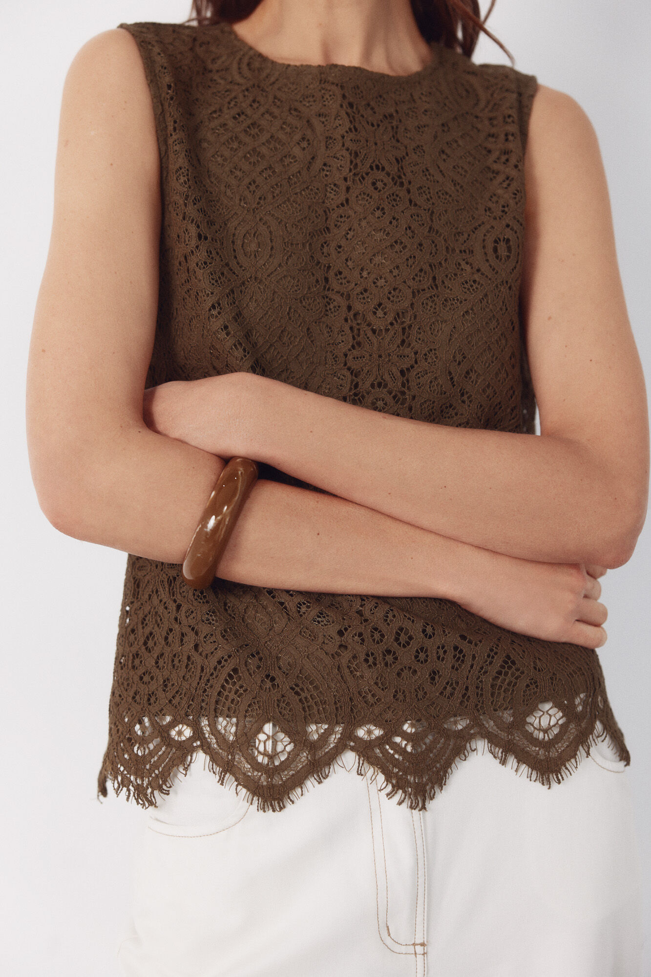 Cortefiel Top guipur