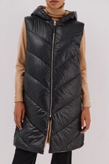 Cortefiel Long reversible gilet Black