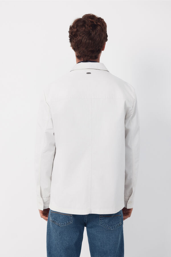 Cortefiel Safari jacket, linen blend Ivory