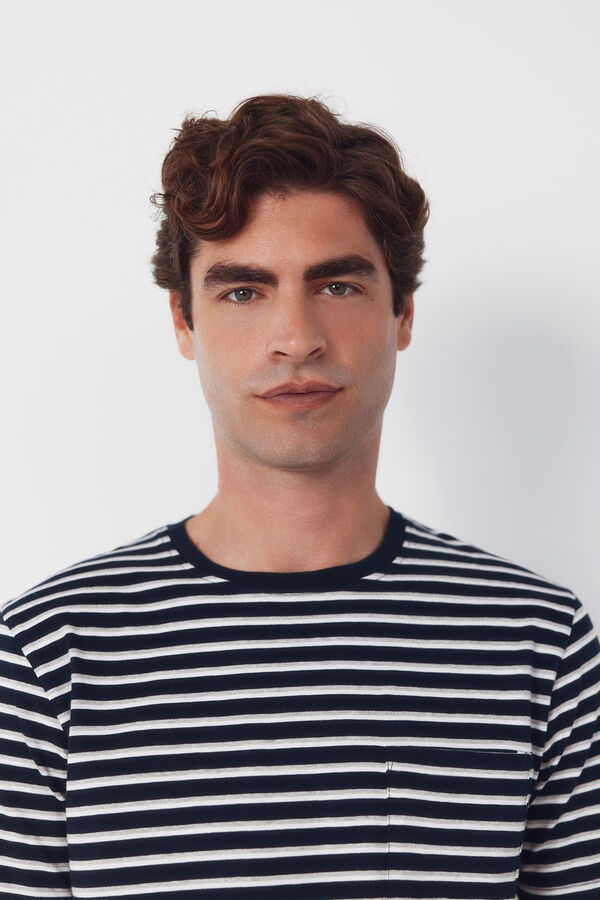 Cortefiel Jersey-knit pyjamas set Navy