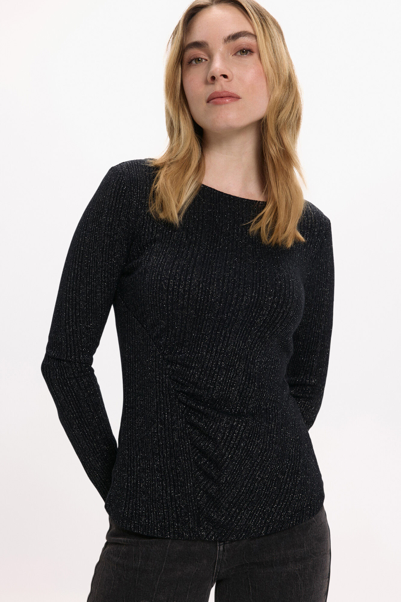 Vila Top de manga larga con glitter