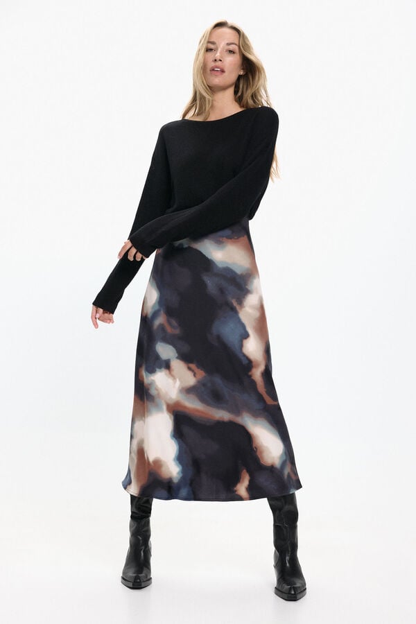Vero Moda Saia longa estampada Preto