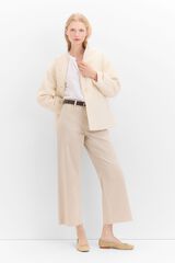 Cortefiel Short soft fabric jacket Ivory