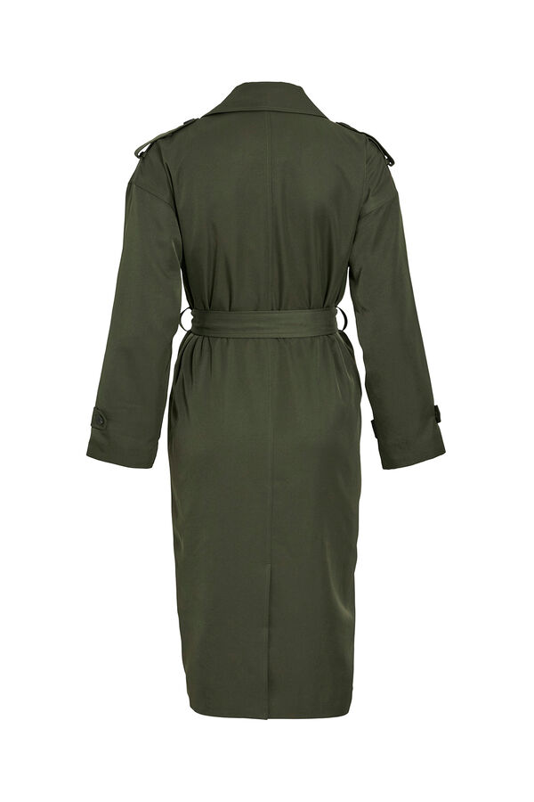 Vila Gabardina longo com nós Verde