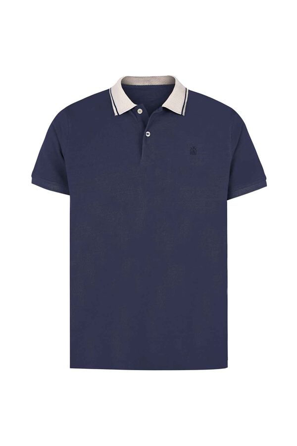 Cortefiel Polo shirt with contrast collar Blue