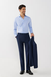 Cortefiel Blue slim fit trousers Blue