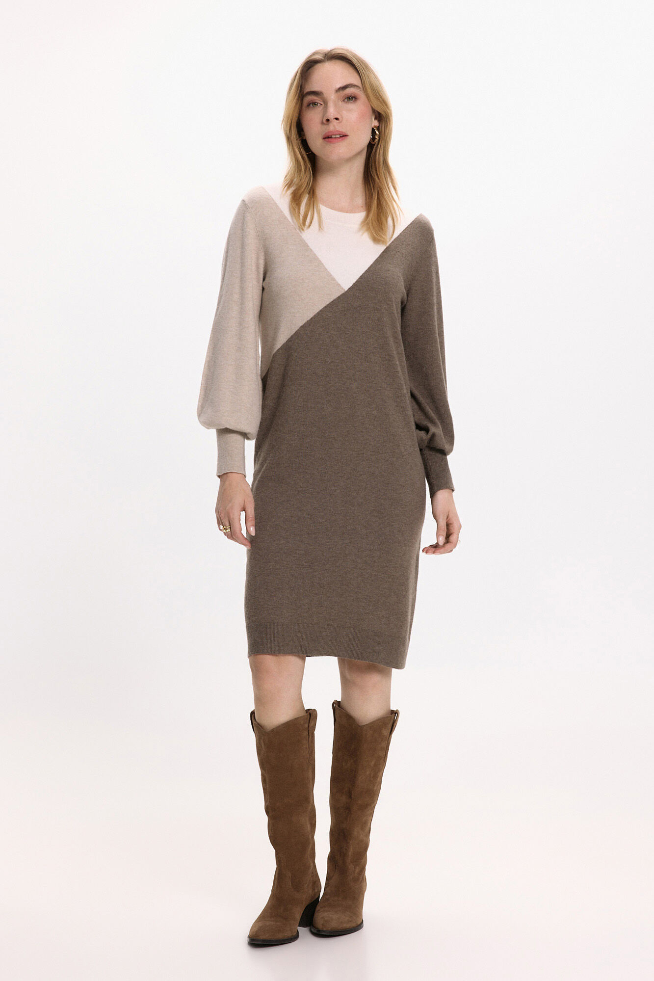 Vila Vestido de malha com viscose