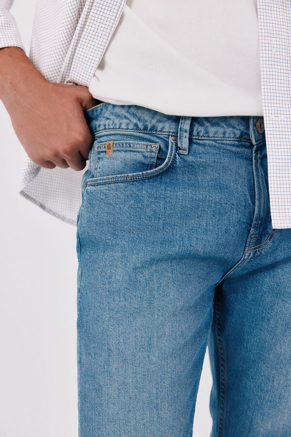Cortefiel Lightweight slim fit jeans Blue