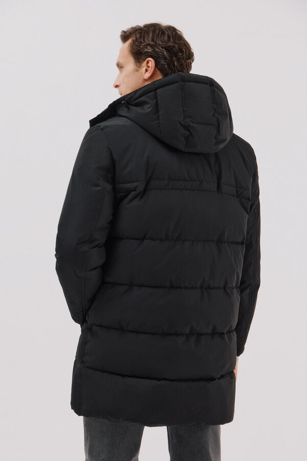 Cortefiel Quilted parka Black