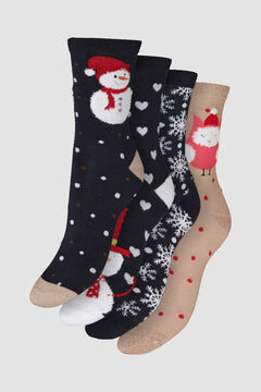 Cortefiel Christmas socks pack Navy