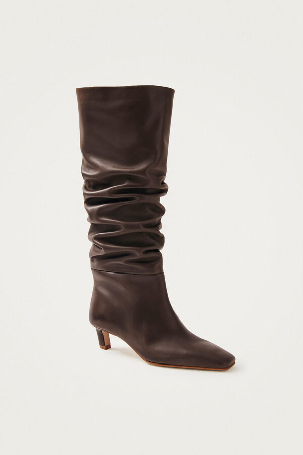 Alohas Botas de couro Kalila Castanho