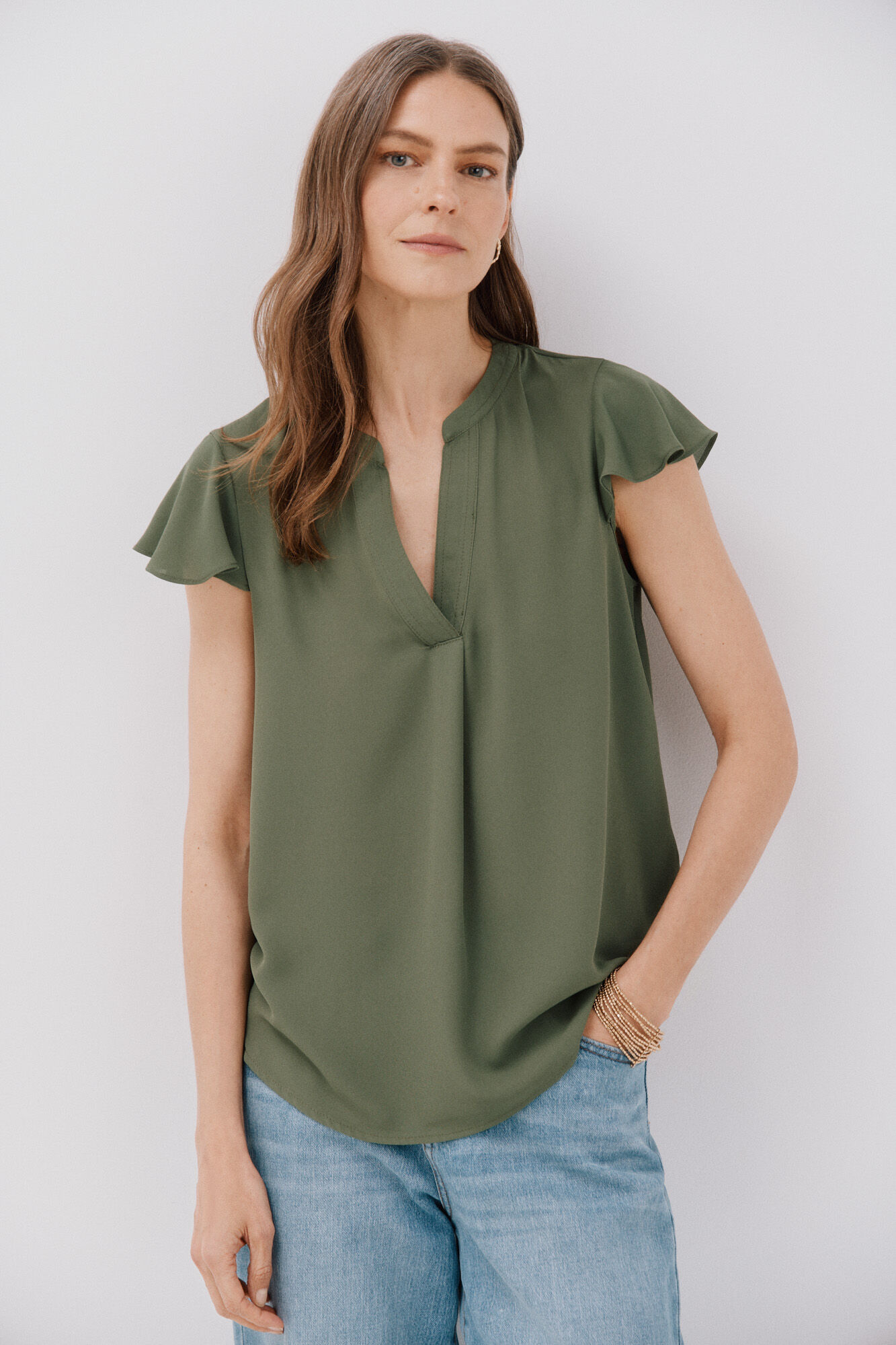 Cortefiel Blusa manga volante