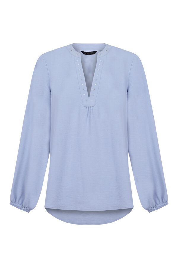 Cortefiel Textured blouse Blue