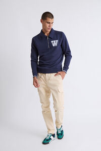 Williot Moletom Polo Azul Marinho com Sweatshirt