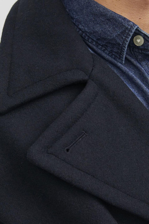 Cortefiel Short double-breasted coat Navy