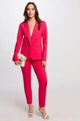 Morgan Calça cigarro com pregas Vermelho
