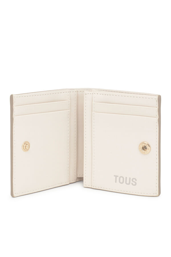 Tous Kaos Mini Lines small beige wallet Beige