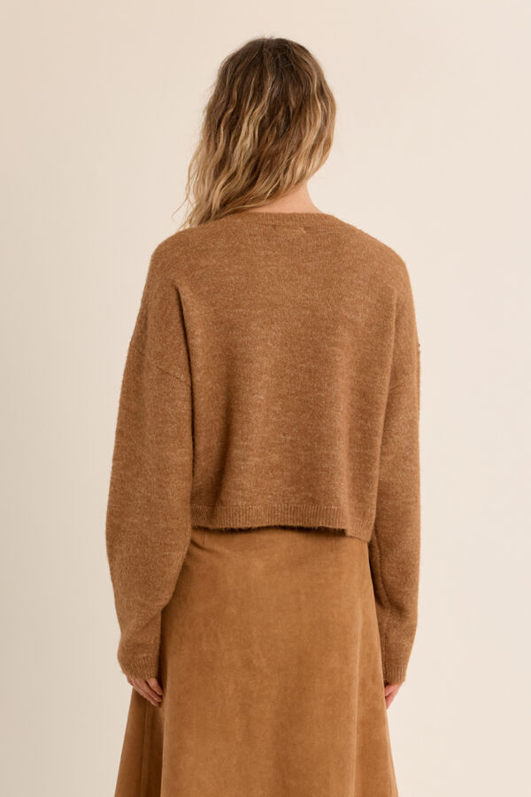 Molly Bracken Camisola com detalhe de franjas Tostado