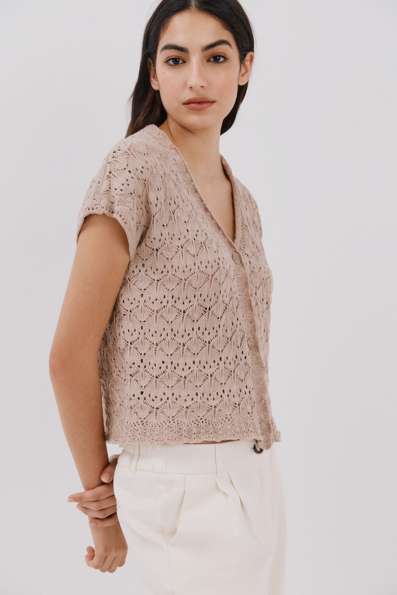 Cortefiel Casaco de malha vazada