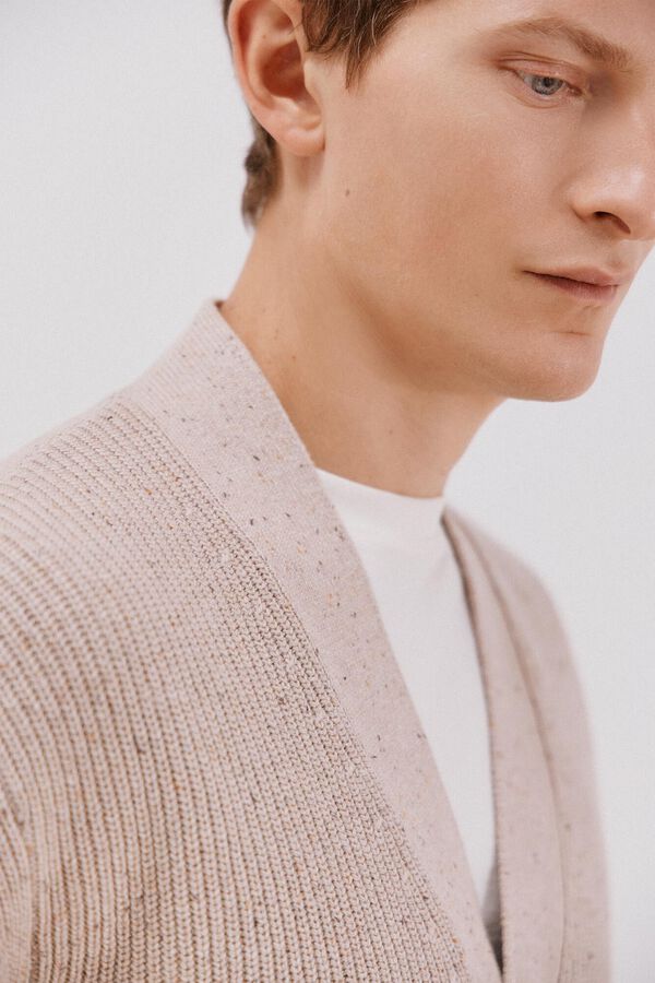 Cortefiel Pearl jersey-knit Beige