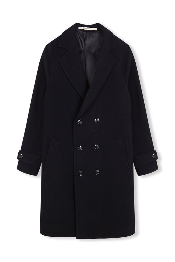 OOTO Sobretudo cruzado de lã Cinzento