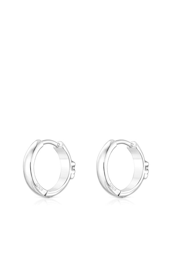 Tous Pendientes aro oso de plata TOUS Basics Gris
