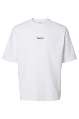 Selected Camiseta com logo de T-shirt de manga curta Branco