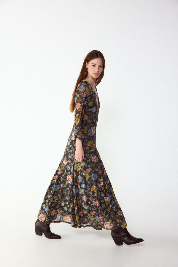 Slowlove Vestido estampado vuelo Multicolorido