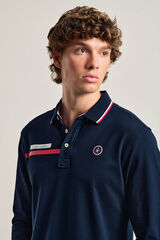 Valecuatro Polo Valecuatro masculino modelo bandeira azul marinho Azul