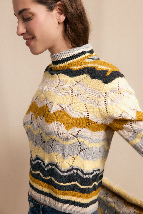 Slowlove Jersey ondas multicolor Amarelo