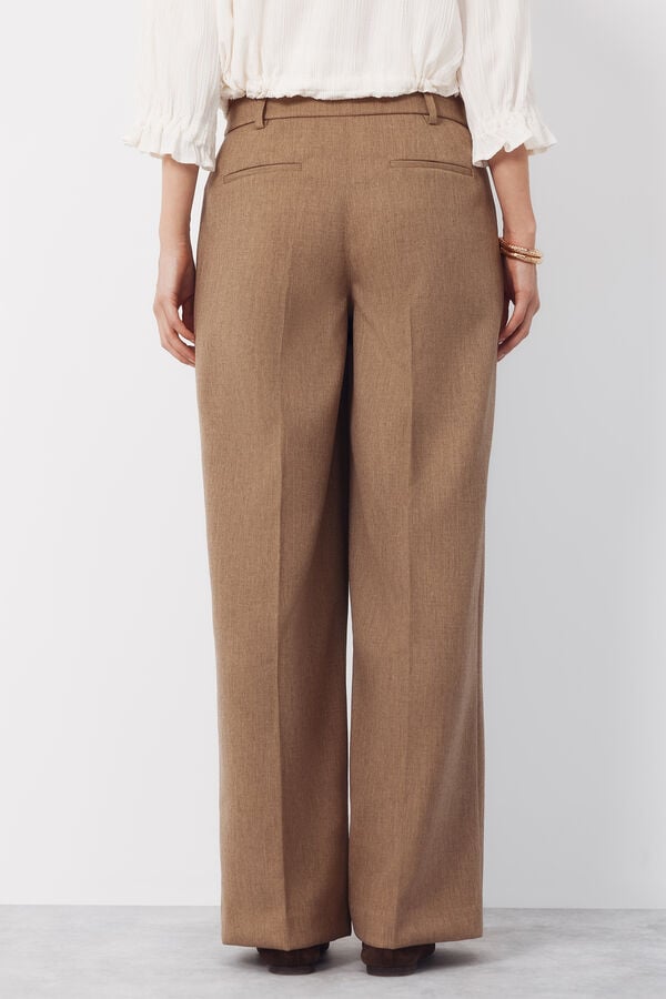 Cortefiel Palazzo trousers Beige