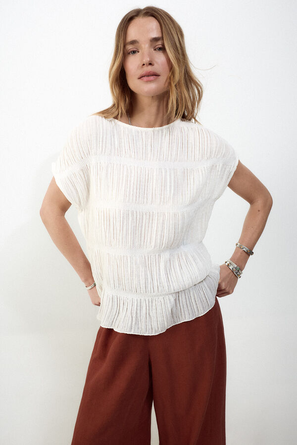 Slowlove Top vuelo Marfil