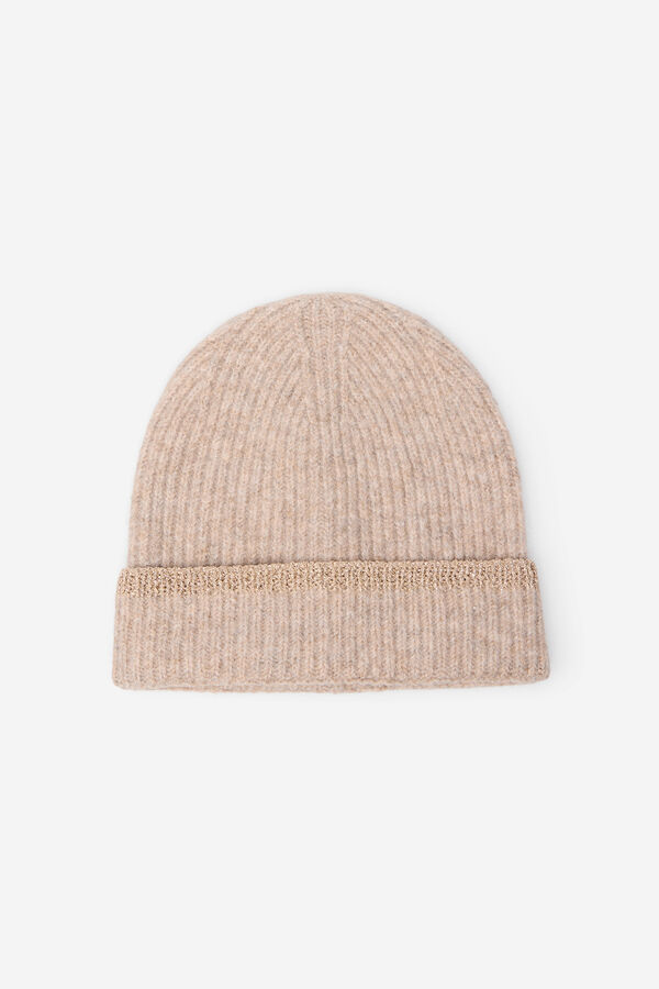 Cortefiel Lurex knit jersey-knit Beige