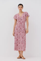 Cortefiel Print ruffle dress Multicolour