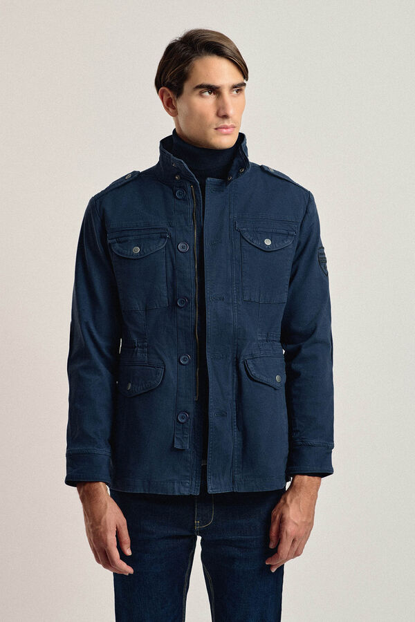 Valecuatro Valecuatro navy blue safari jacket Navy