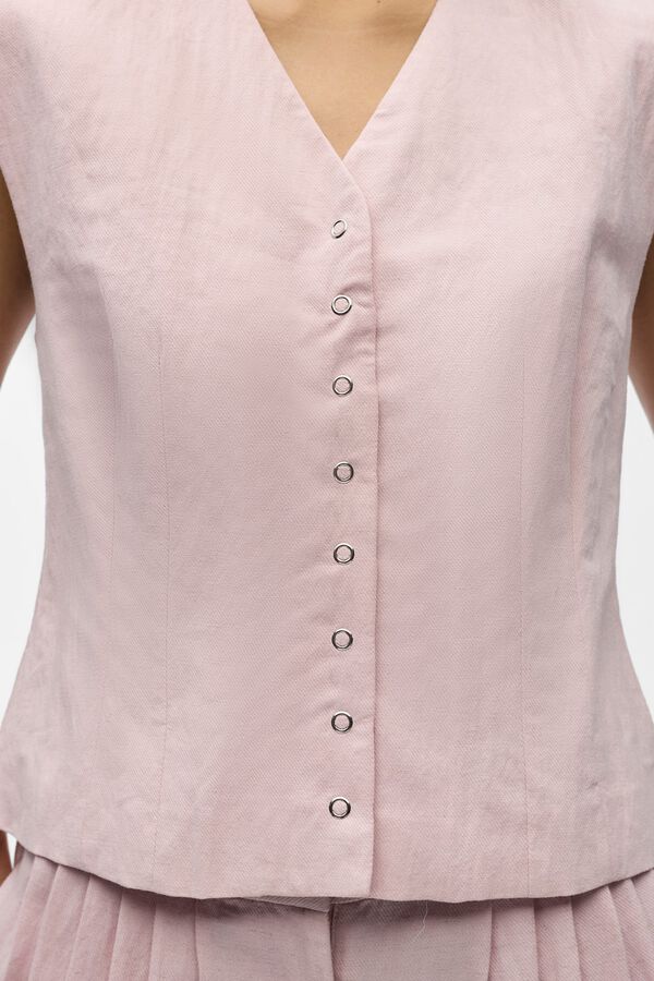 Object Linen darted gilet Lilac