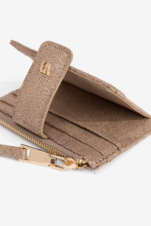 Vilanova Metallic card holder Nude
