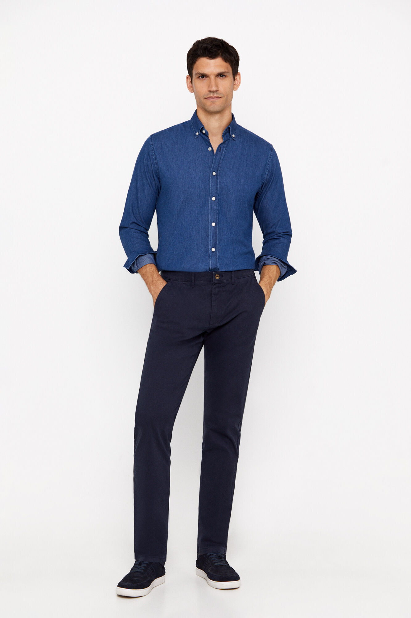 Pantal n chino estampado slim fit Pantalones de hombre Cortefiel