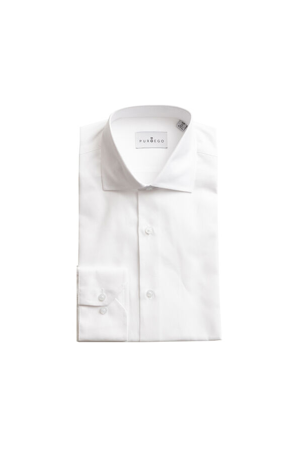 Cortefiel Plain shirt White