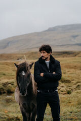 OOTO Chaqueta de lana borrego Gris oscuro