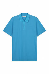 Cortefiel Textured polo shirt Turquoise