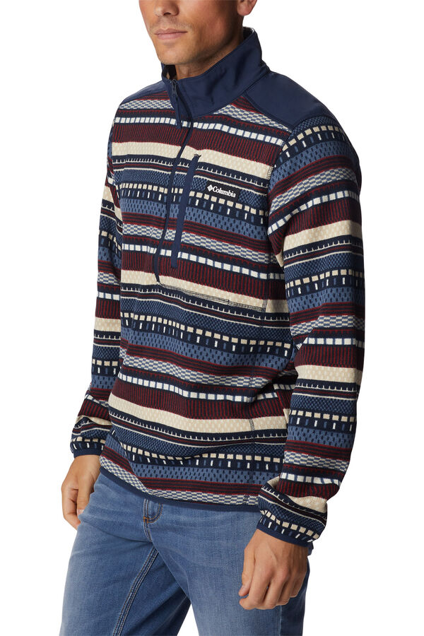 Cortefiel Camisola estampada com fecho-éclair médio Sweater Weather™ II Azul