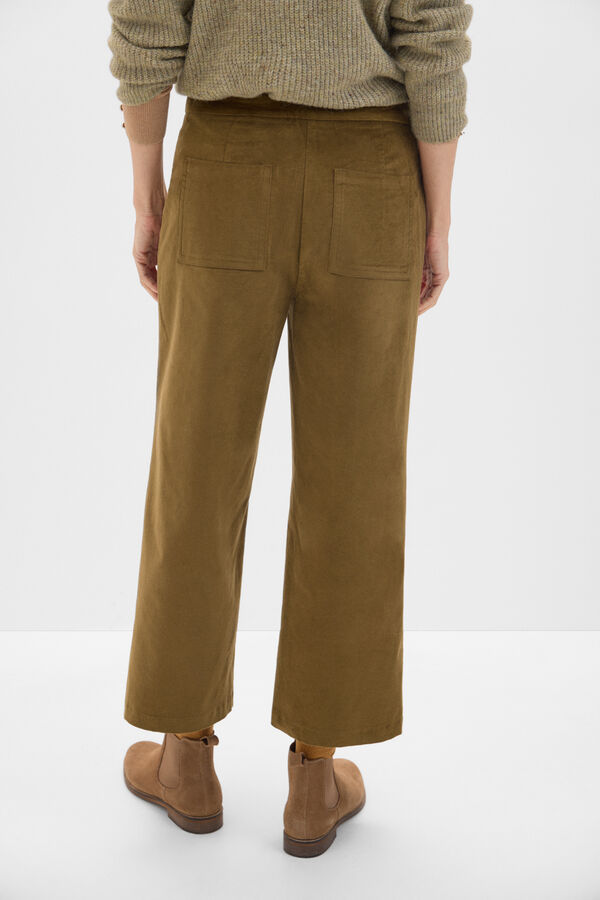 Cortefiel Velvetón marin trousers Kaki