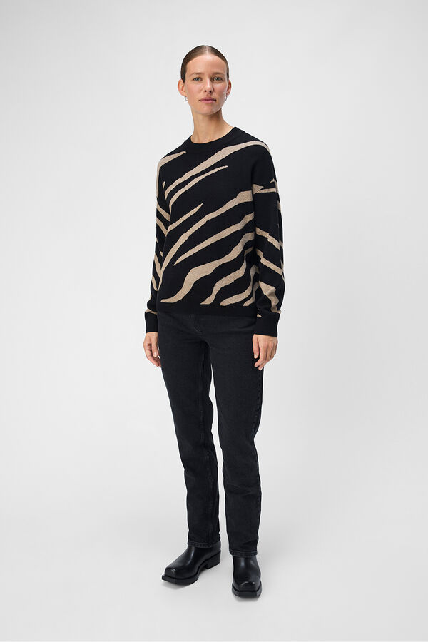Object Camisola de malha estampada Preto