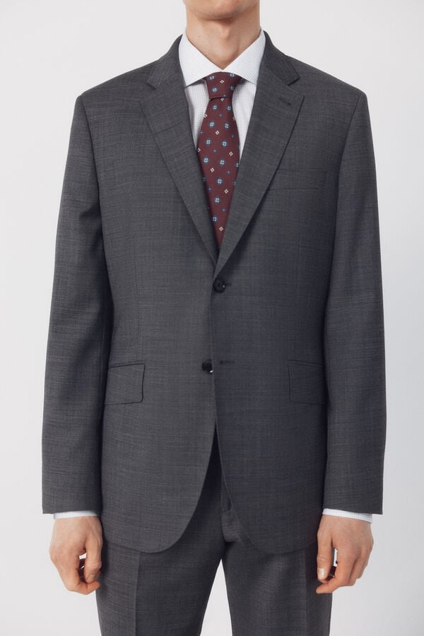 Cortefiel Blazer dynamic gray structure Dark grey
