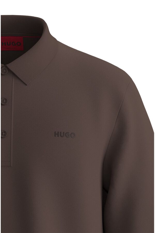 HUGO Polo regular Castanho
