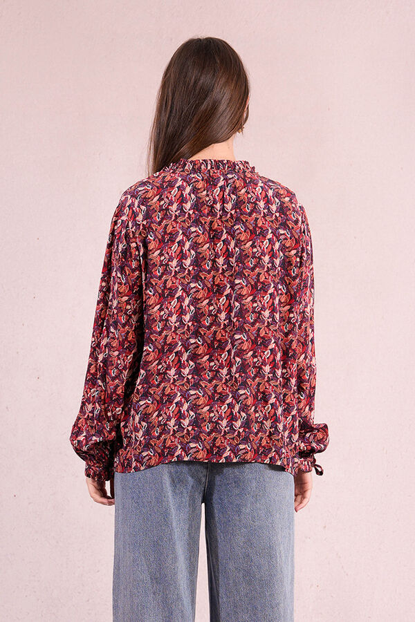 Molly Bracken Camisa bufante de manga Multicolorido