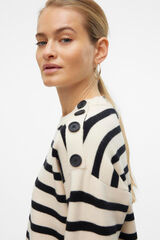 Vero Moda Jersey manga larga de mujer con botones en hombro Gris