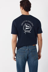 Cortefiel Camiseta gr&aacute;fica sailing Azul marino